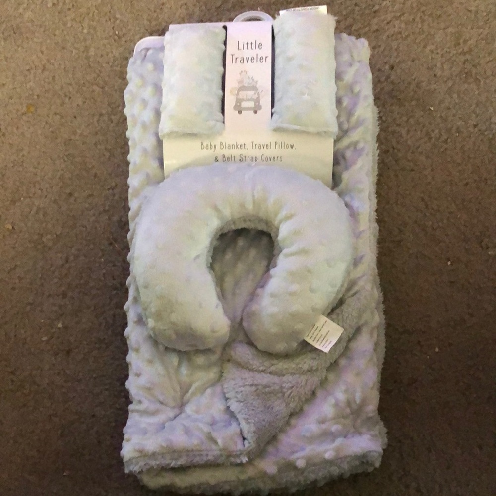 Little Traveler Baby Blanket, Travel pillow & Belt Strap covers